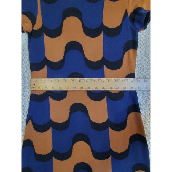 Boden Abigail Retro Print Tunic Dress Knee Length  Groovy Mod 70s Size 4 Long - Picture 8 of 11